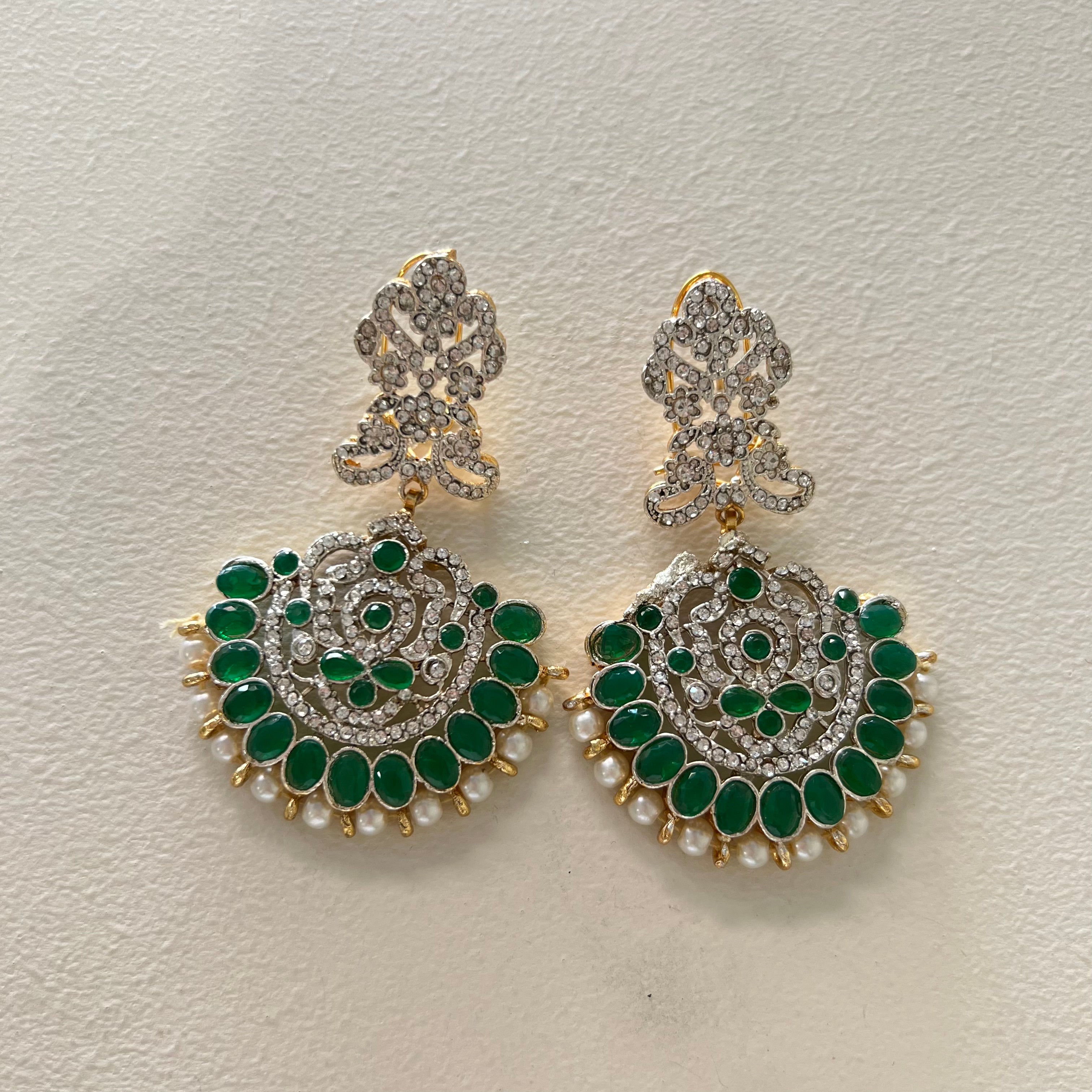 Tahira Earrings Green