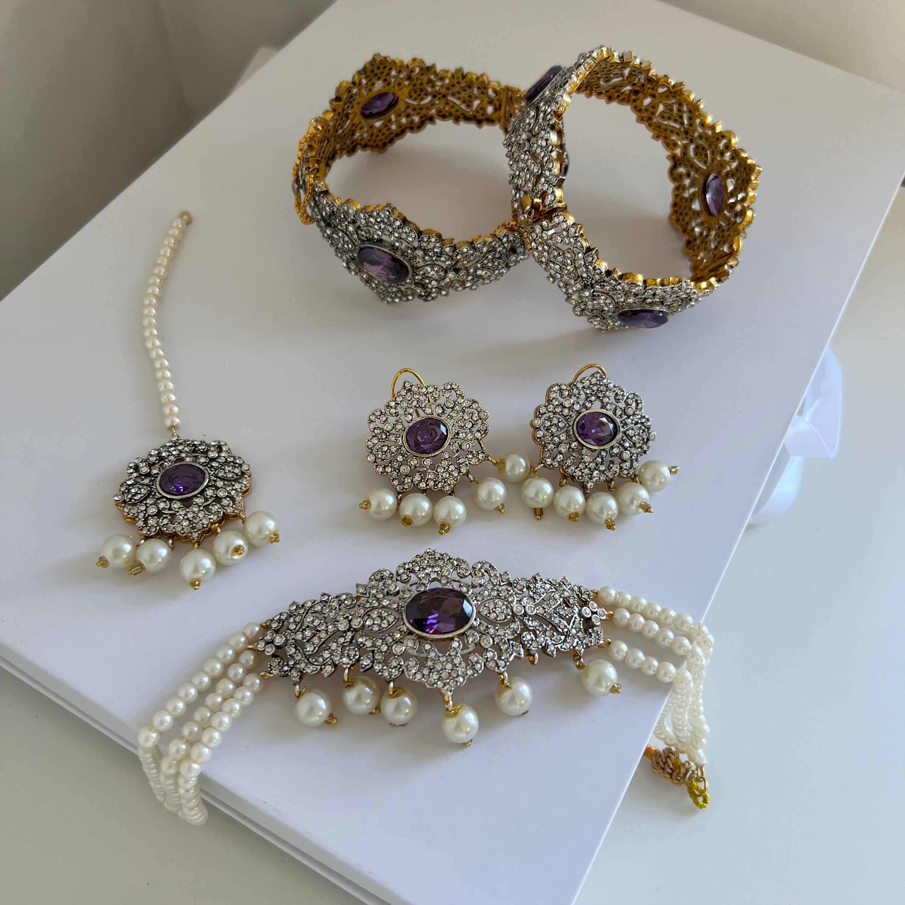 Zyna Choker Set Purple