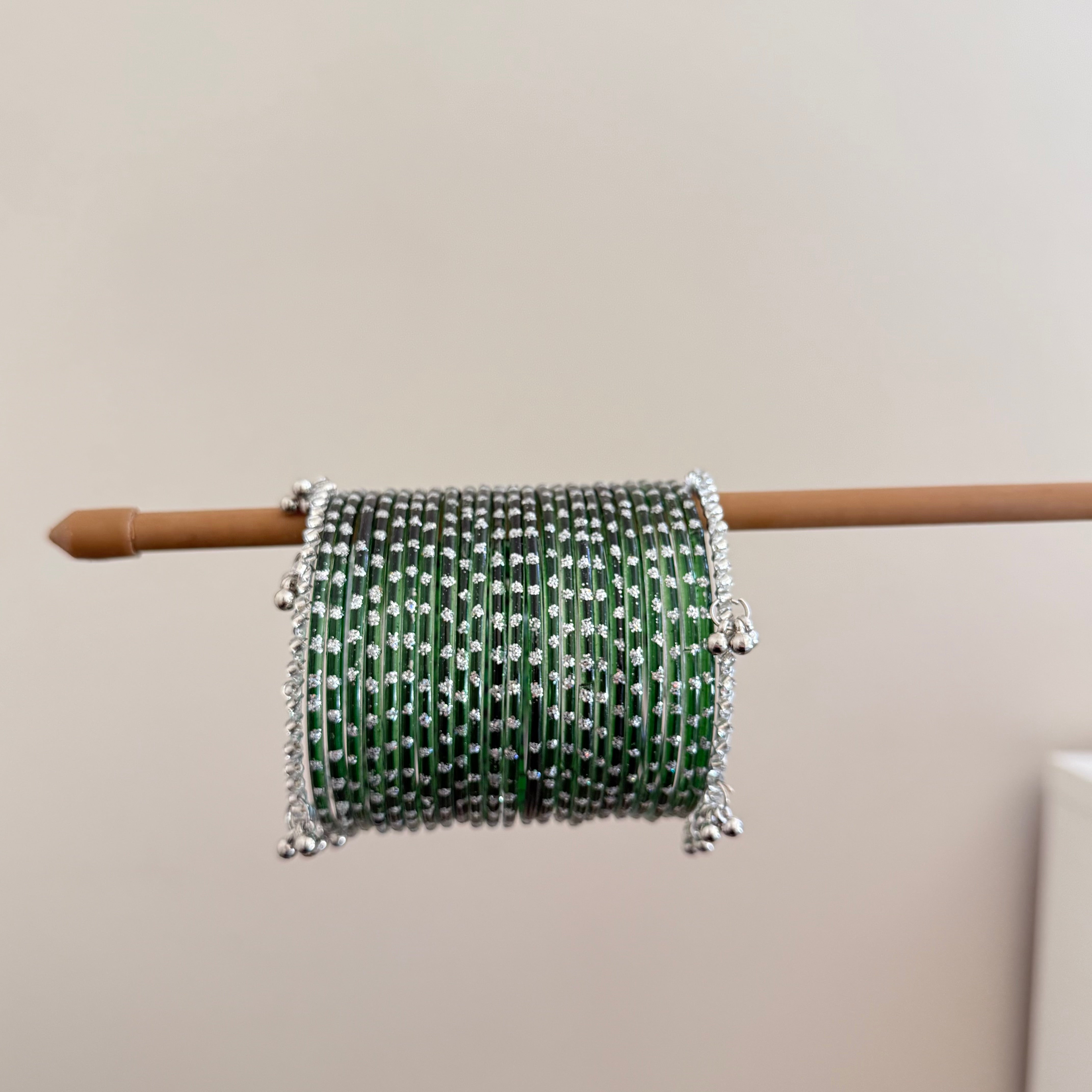 Green Glass Bangles