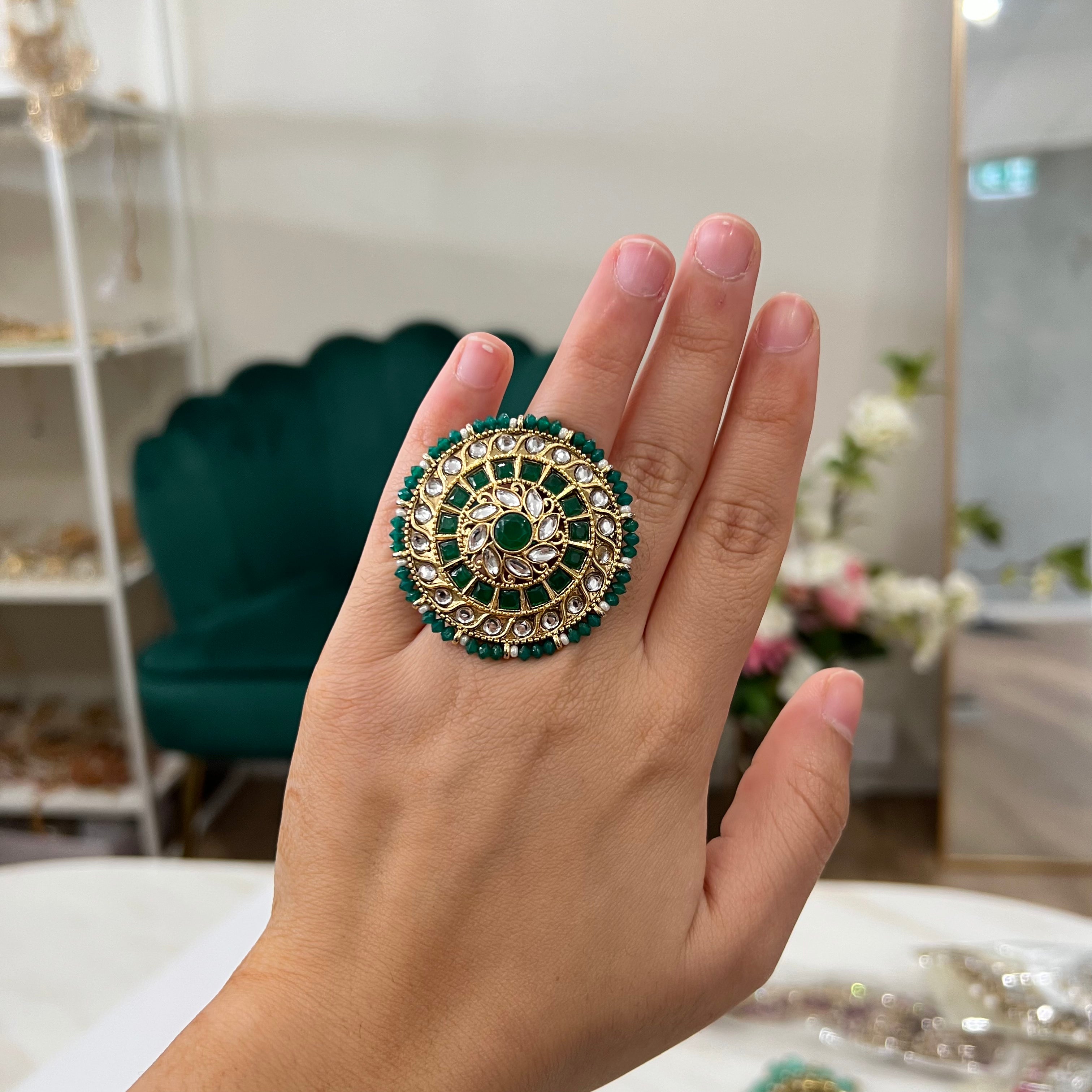 Nazreen Green Ring