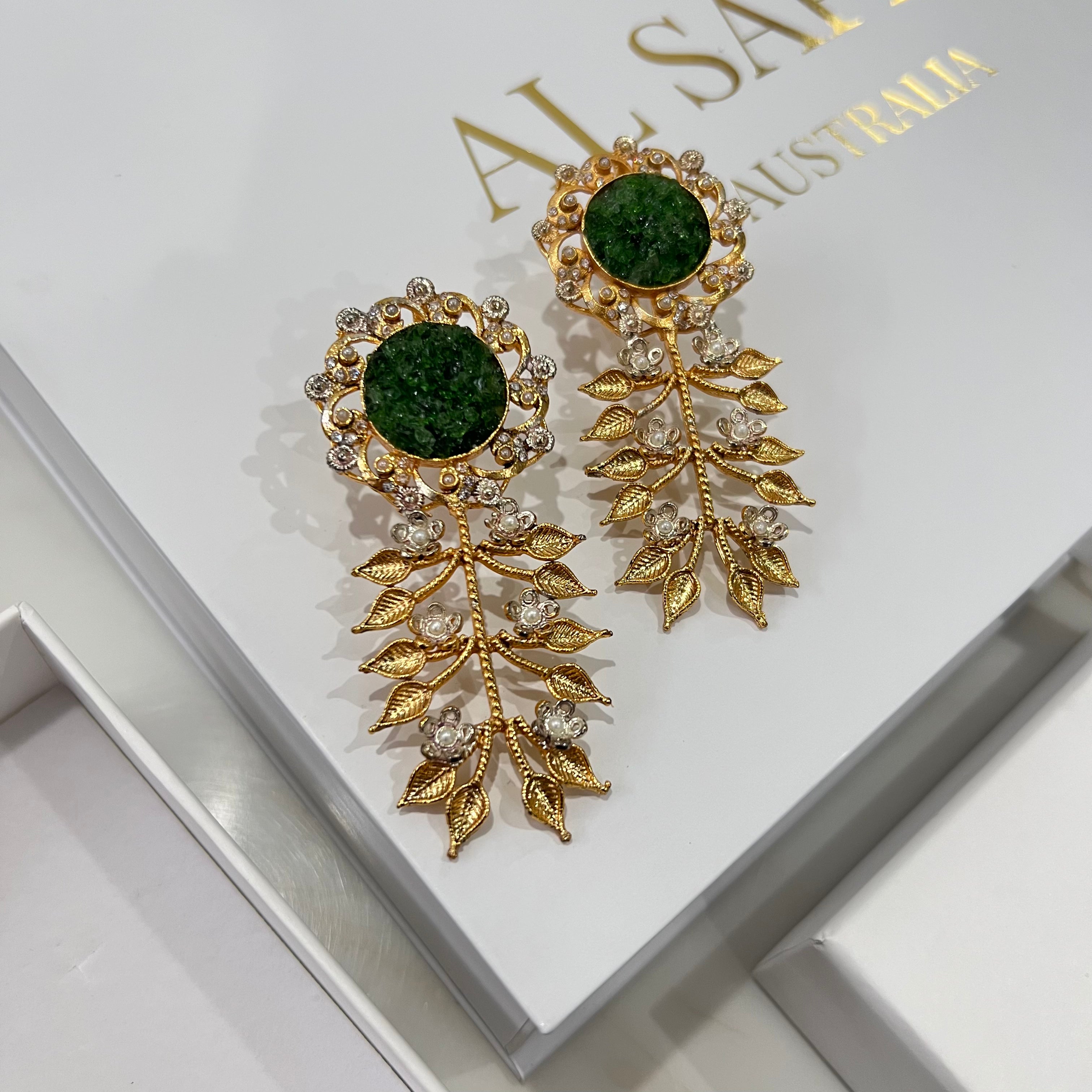 Marah Earrings Dark Green