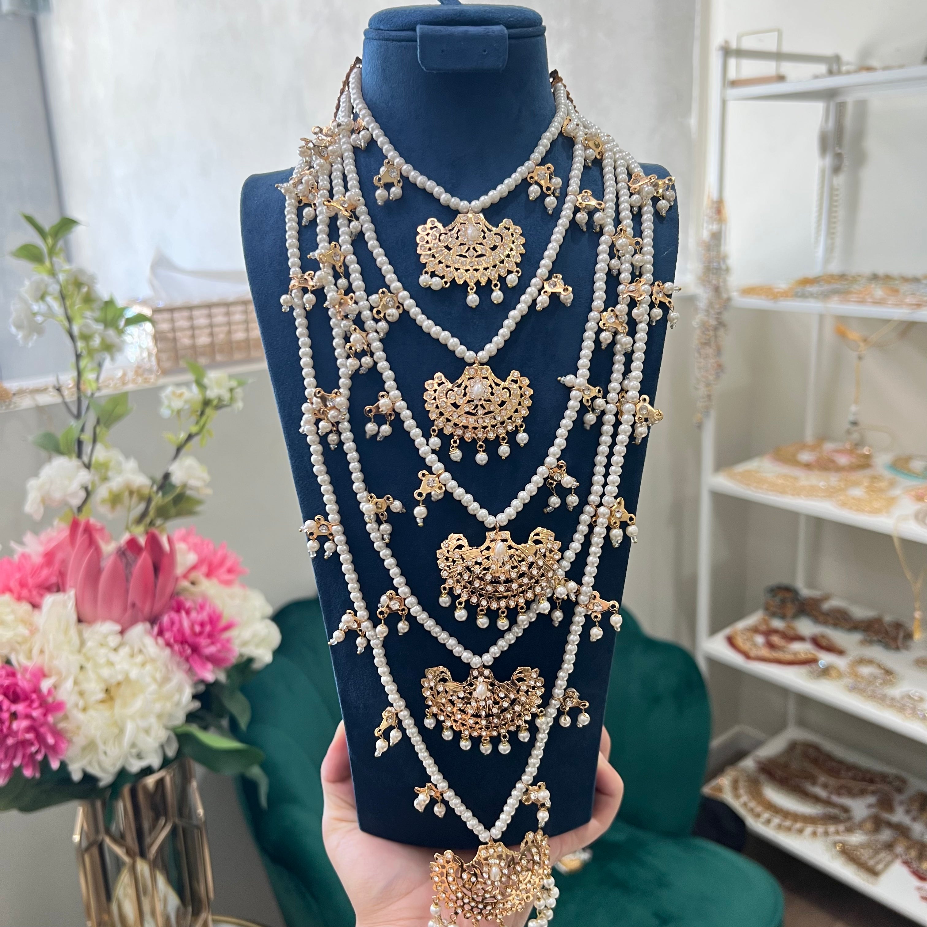 Filza Long Necklace Set Gold