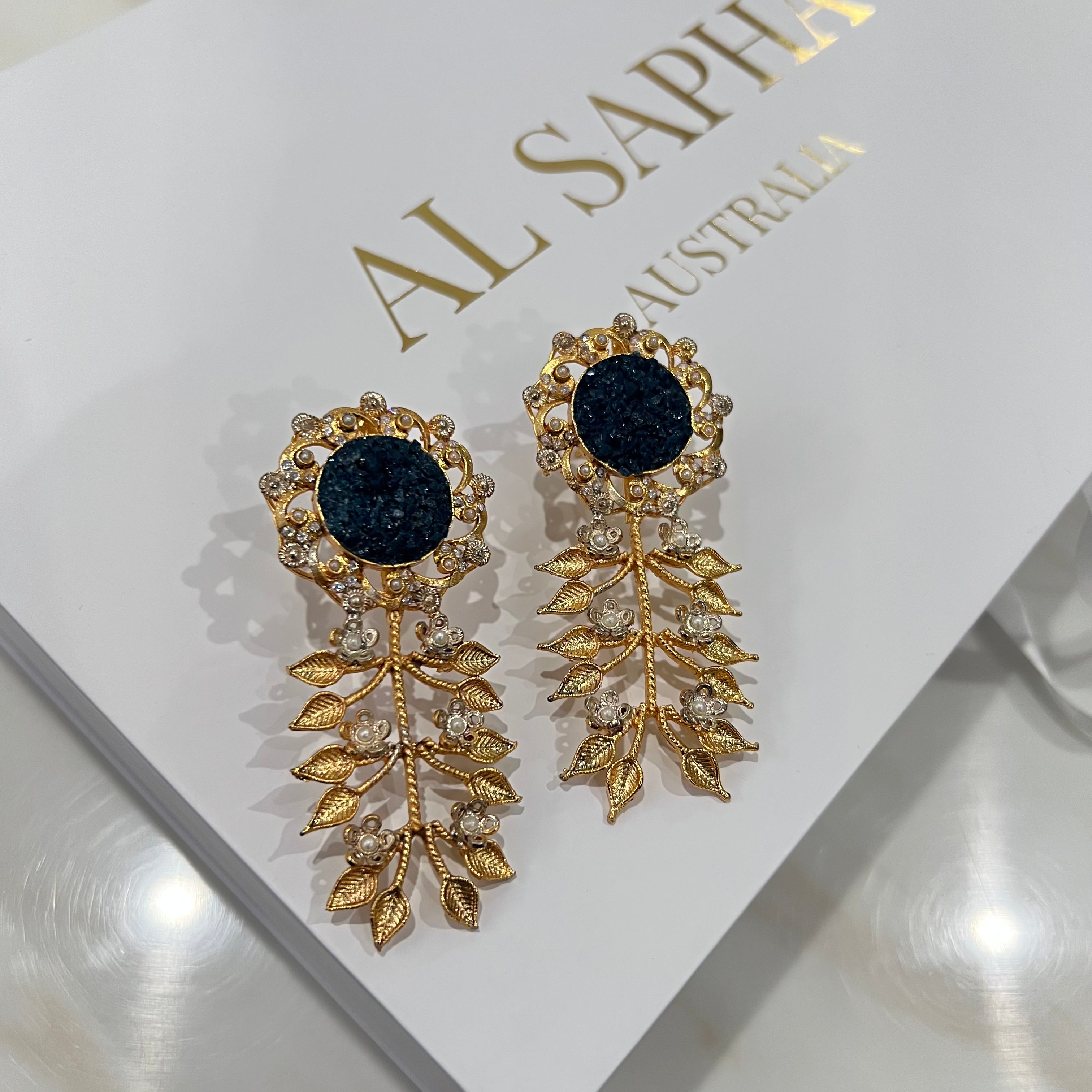 Marah Earrings Navy Blue