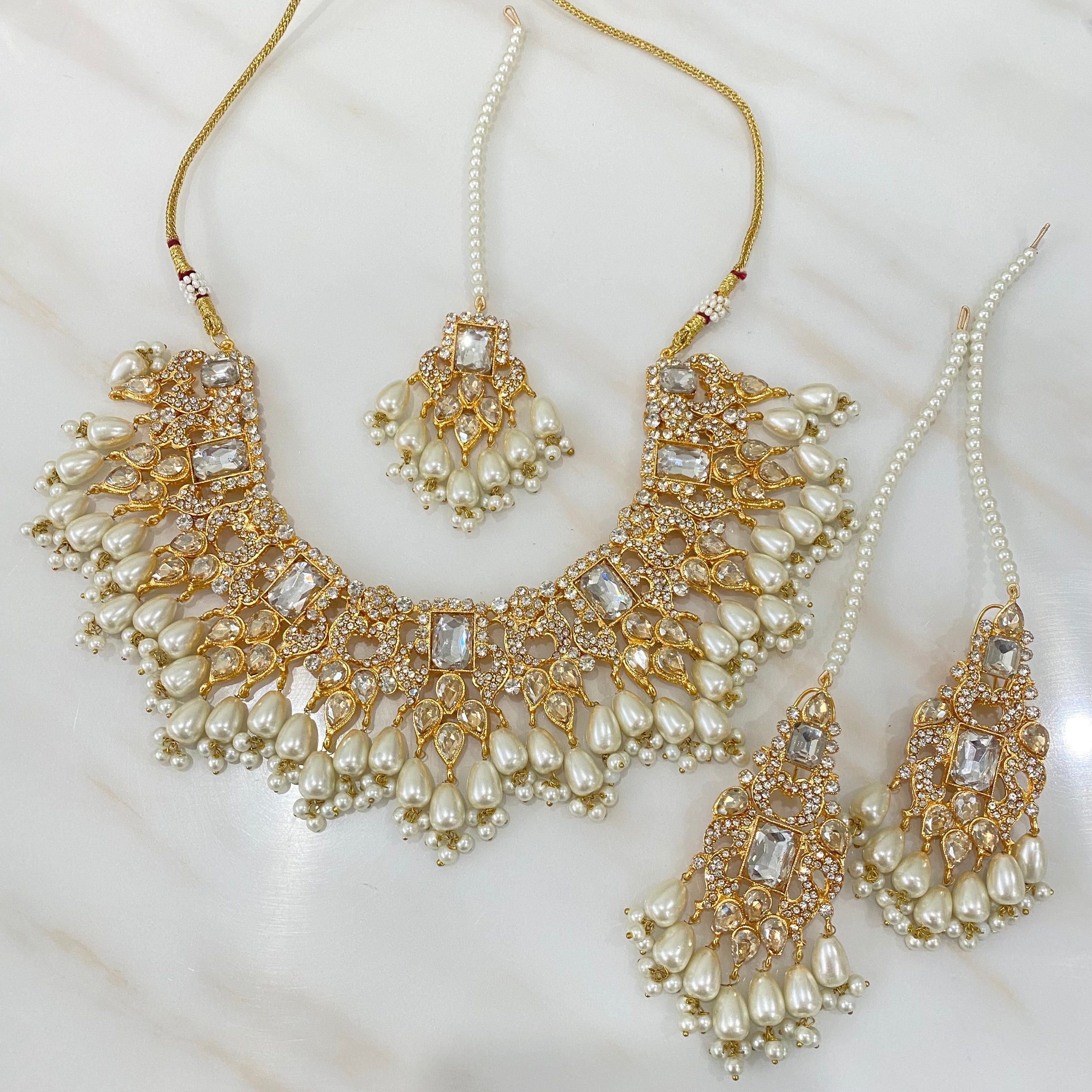 Kashf Necklace Set Gold