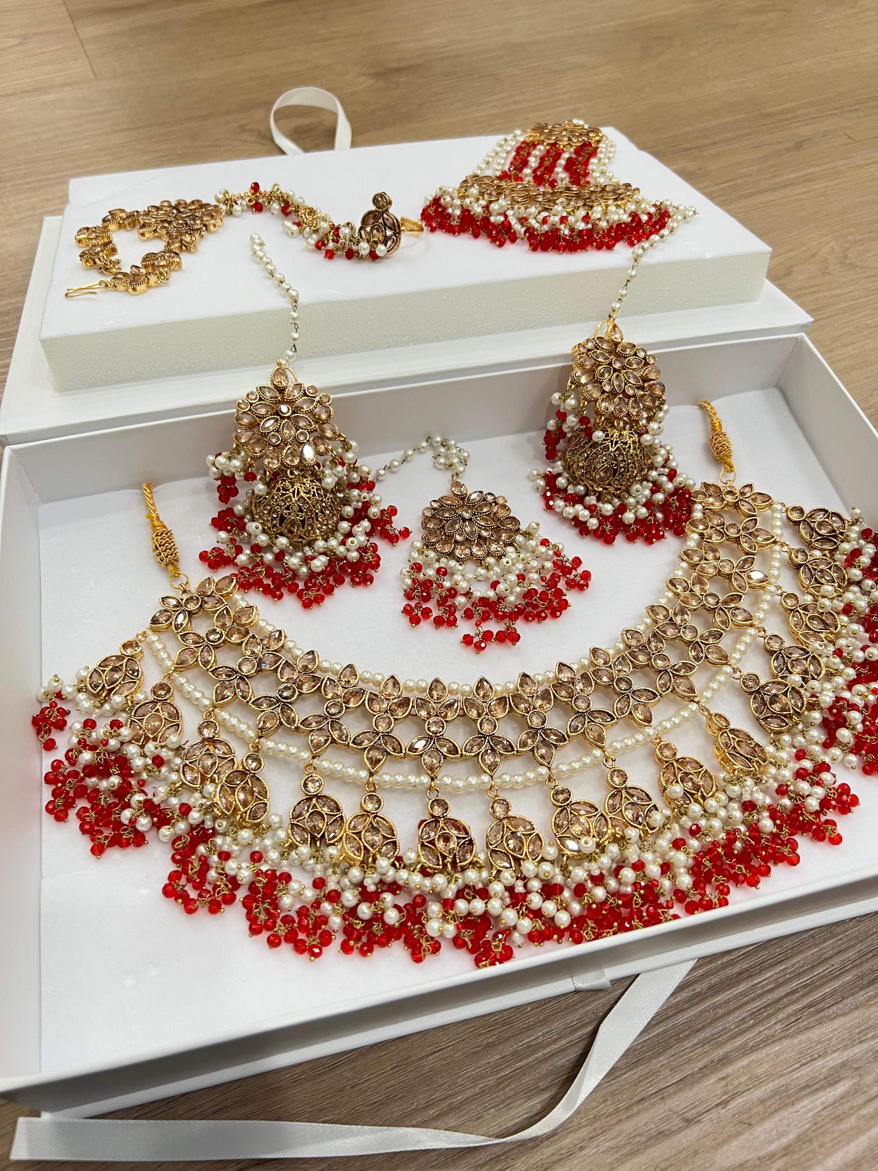 Mahir Bridal Set Red