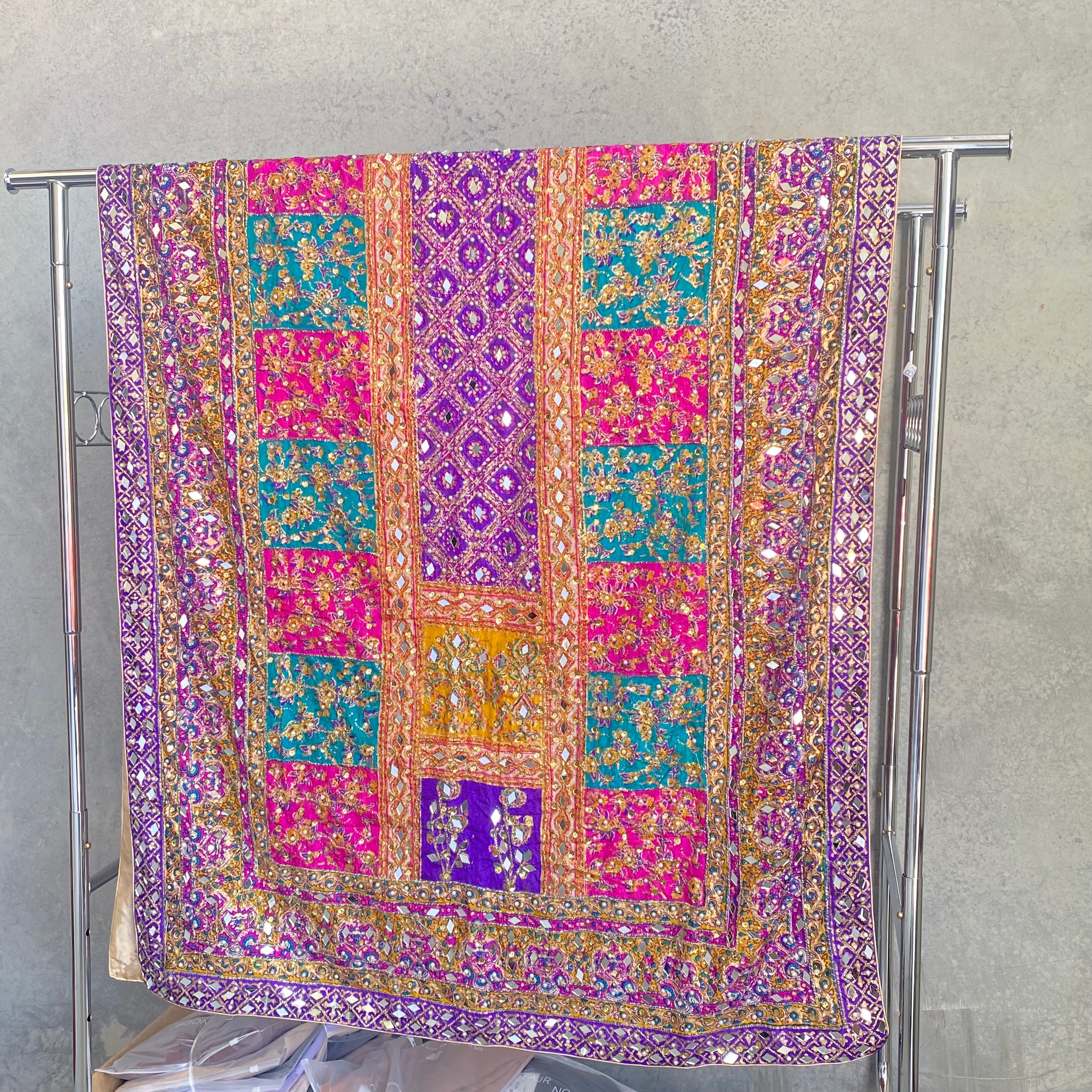 Hafsa Multicoloured Silk Dupatta