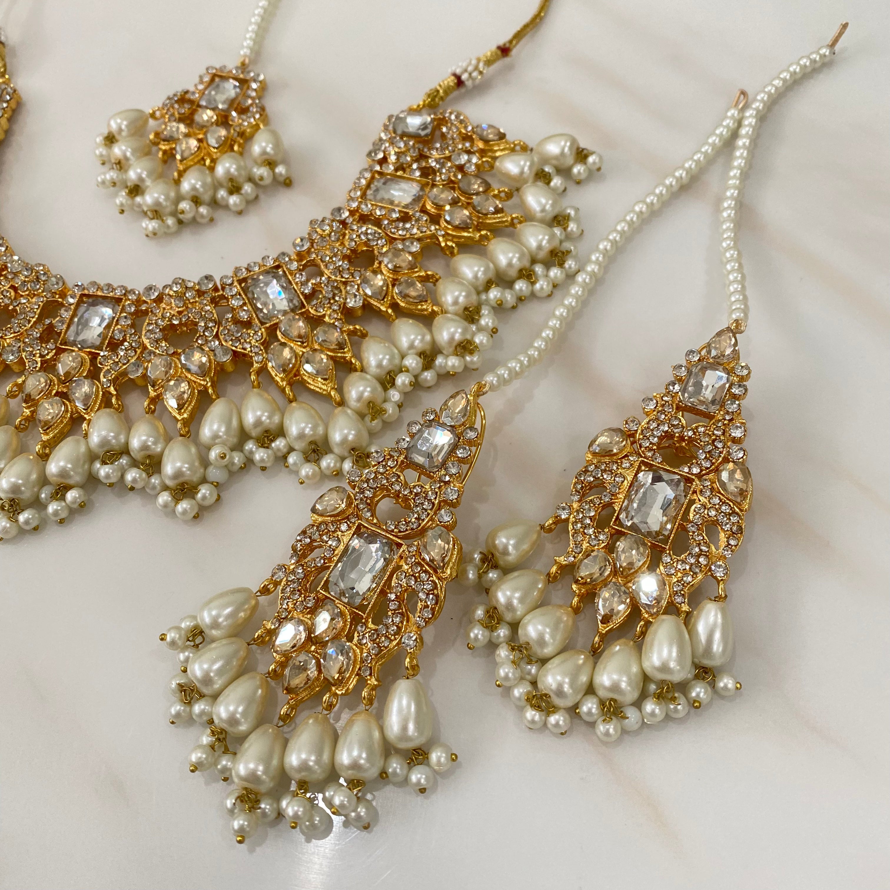 Kashf Necklace Set Gold