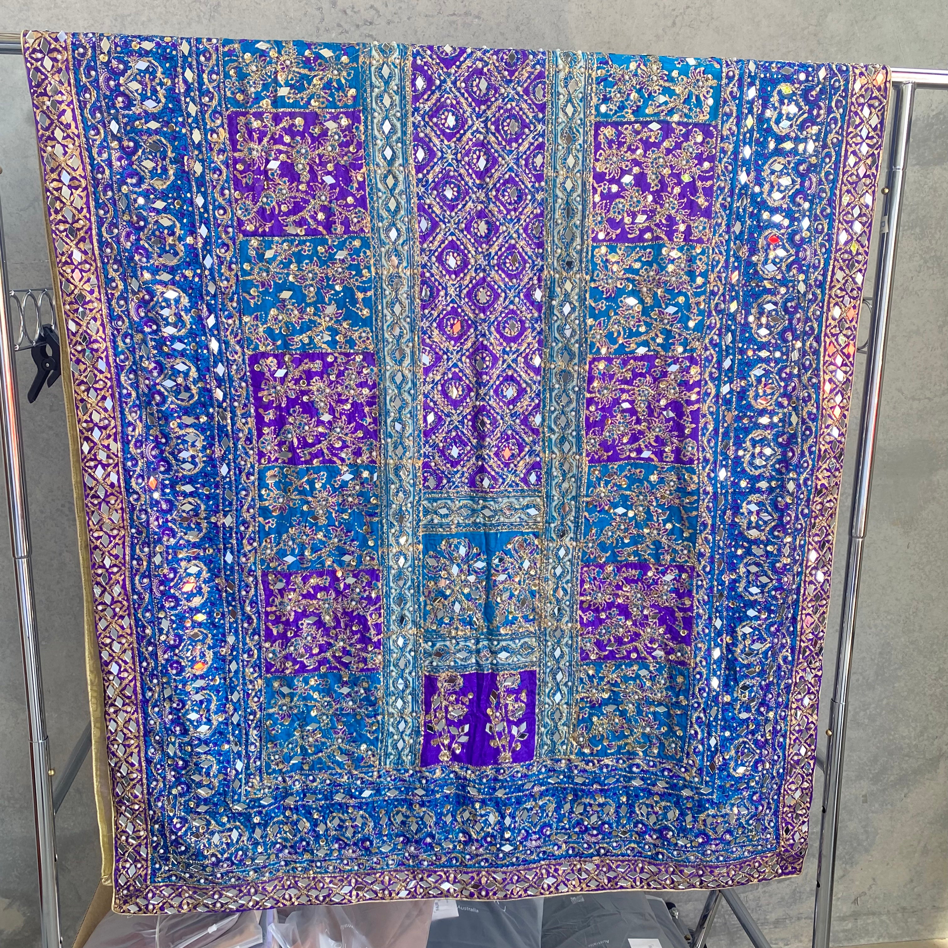 Aleena Blue Silk Dupatta