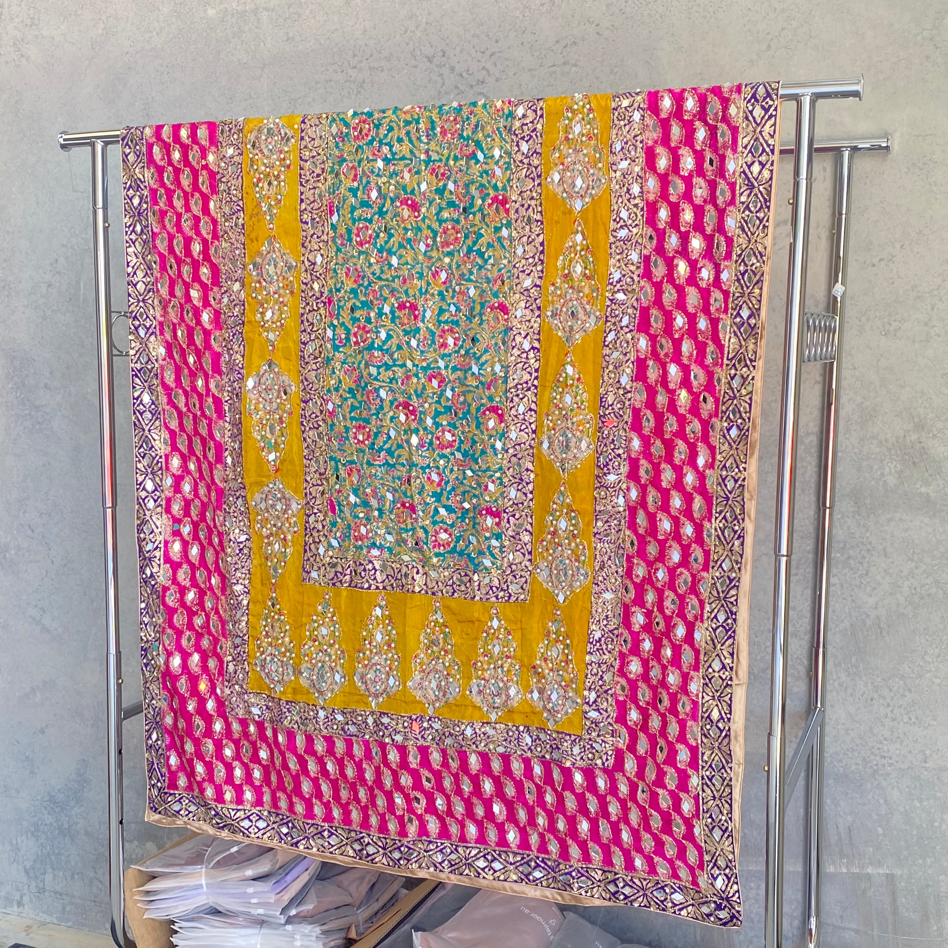 Arfa Multicoloured Silk Dupatta